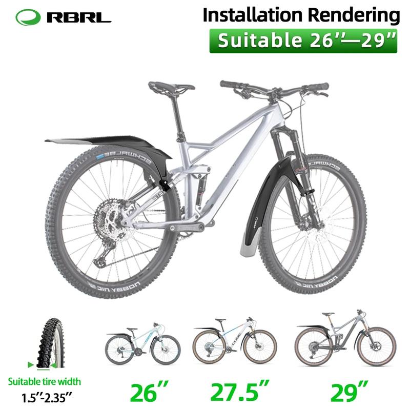Parafango MTB RBRL a sgancio rapido Allargato Parafango Bici 24-29 Pollici Parafango Durevole per Bicicletta Protezione per Ruota Anteriore Posteriore Bicicletta