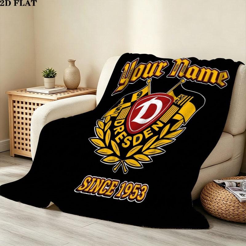 1PC Dresden Den Custom Custom Name Patterned Flannel Blanket Suitable For All Seasons for Home Decor Warmth and Comfort Gifts Holiday Gift