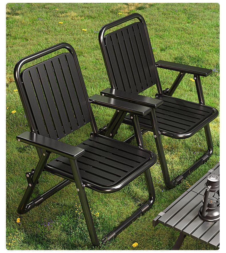 Portable Folding Recliner Beach Chair with Backrest - Ideal for Picnic, Balcony, Camping, and Leisure