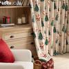 1PC LOZUJOJU Christmas Style Blackout Curtains Santa Claus Pattern Printed Curtains for Bedroom Living Room Balcony Window for Home Decor