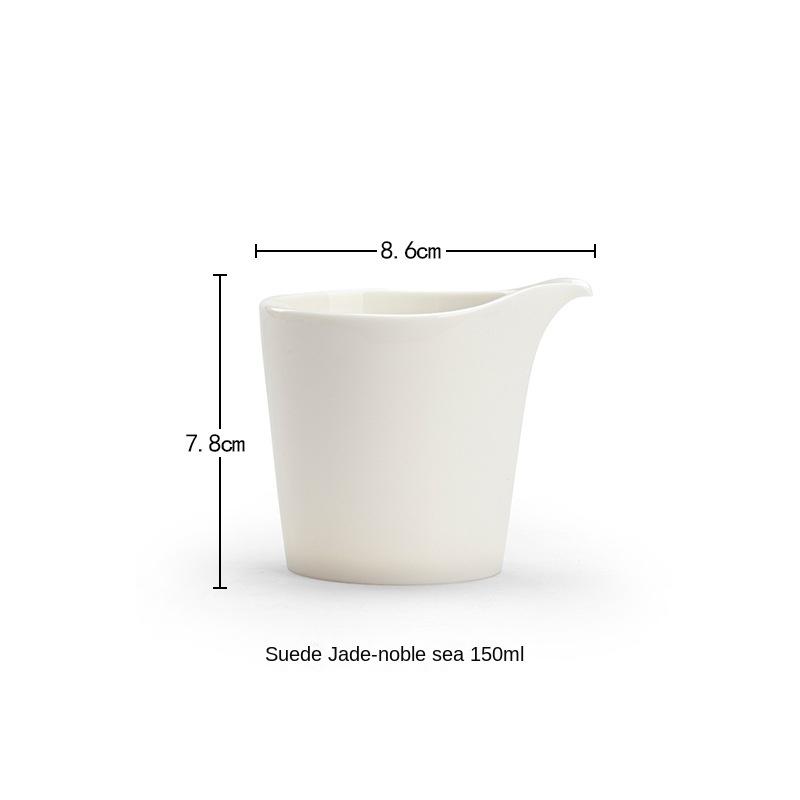 

White Porcelain Tea Set Pitcher Tea Pot Teacup Tea Pitcher Household Minimalist Mutton Fat Jade Fair Mug Gong Dao Bei