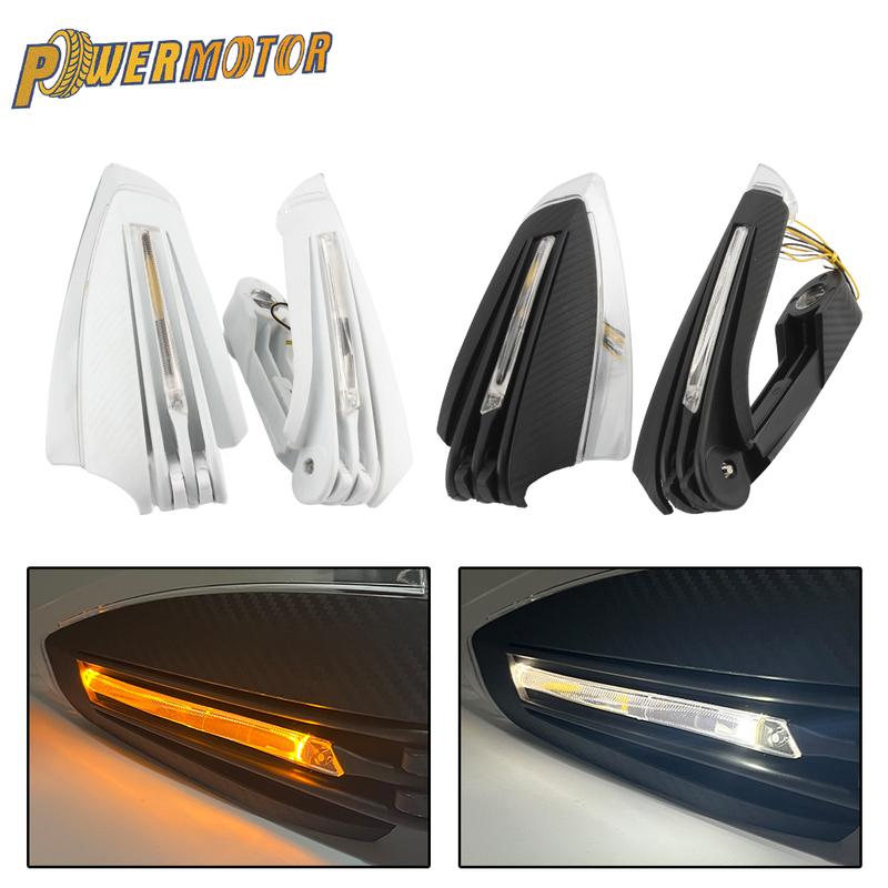 Motorcycle Hand Guards With LED Turn signal Lights 12V Universal Handlebar Protector Covers Motorbike Motocross Accessories