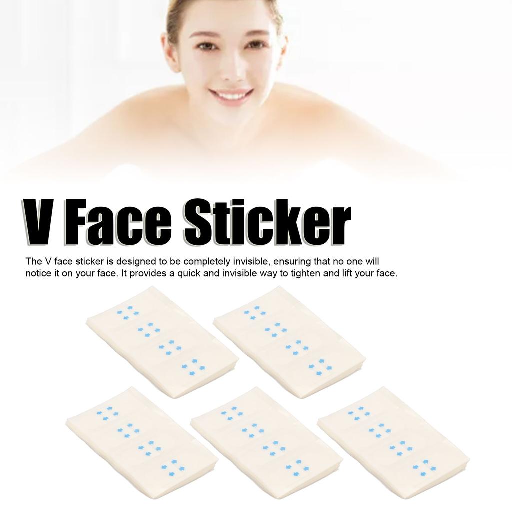 40Pcs V Face Sticker Invisible Comfortable Skin Friendly Breathable Reliable Face Lift Tape for Eye