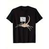 Casual Short-Sleeved Men'S T-Shirt Featuring a Unique Bug Pattern Print, Perfect for Summer