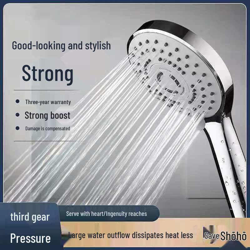 Hans Rain Shower Head Set - Single Head Booster with Faucet & Water Heater Compatibility