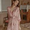 Sommer neue sexy Nachthemd rosa Leopardenmuster Nachthemd dünne Pyjamas Eis Seide Damen Loungewear kann draußen getragen werden