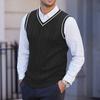 Men's  Leisure  Big Size  V-Neck  Thickened  Knitting  Vest  Sleeveless