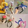 Anime Super Cute Crab Headband New Dinosaur Design Hairband Hair Clip Accessory for Women and Men Funny Cartoon Style