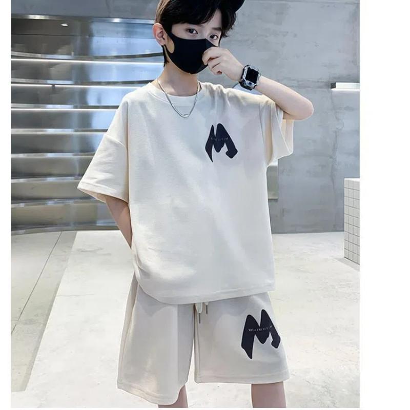

Summer boys suit, children s sportswear, short sleeved top, boys T-shirt, shorts 140
