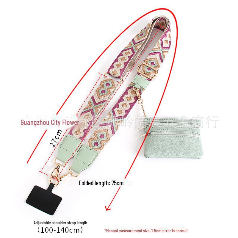 "Přeshraniční šňůrka na telefon se zipem a odnímatelným poutkem na zápěstí"