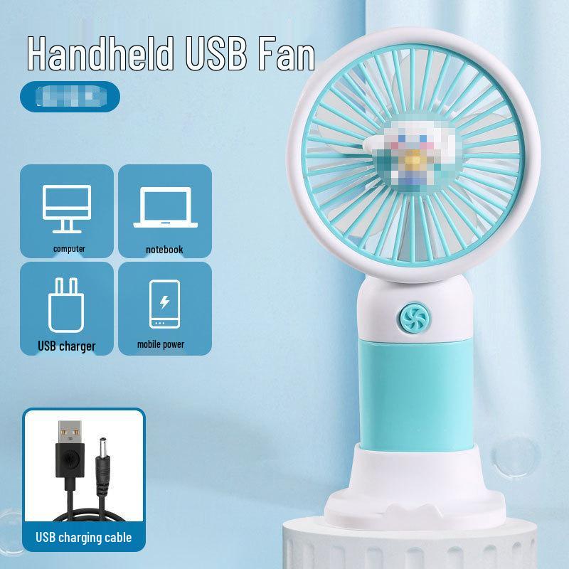 Creative Portable Mobile Phone Holder & Mini Fan with Flower & Animal Designs