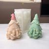 3D Santa Claus Christmas Tree Candle Silicone Mold Wine Bottle Wine Glass Santa Claus Candle Molds Christmas Gift