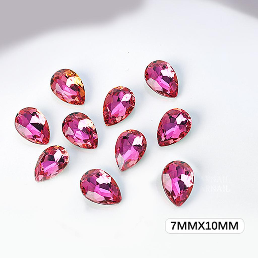 10Pcs Rhinestone Set Multi-Shapes Glitter Stones Rhinestones Nails Crystal Nail Art Rhinestones DIY Nail Art Accessory