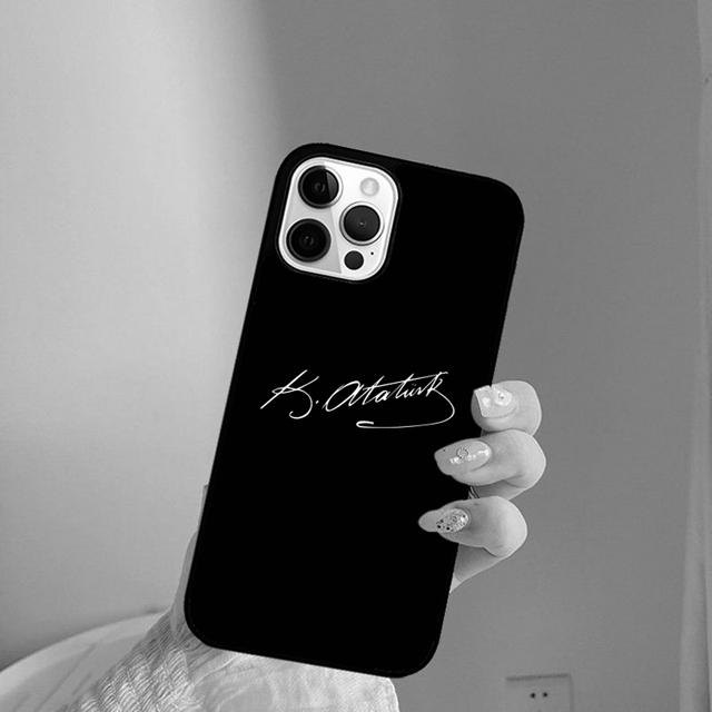 Mustafa Kemal Ataturk Signature Phone Case Cover for iPhone 17 Air 16 15 14 13 11 12 Pro Max Plus Shell Coque