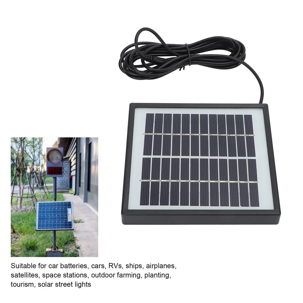 2W 12V Solar Panels Polysilicon High Conversion Rate Energy Saving Solar Panel Charger with Frame for Automobile Tourism