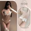 Sexy lingerie sexy lace three-point small chest shows big pearl seduction thong no-take suit female tease