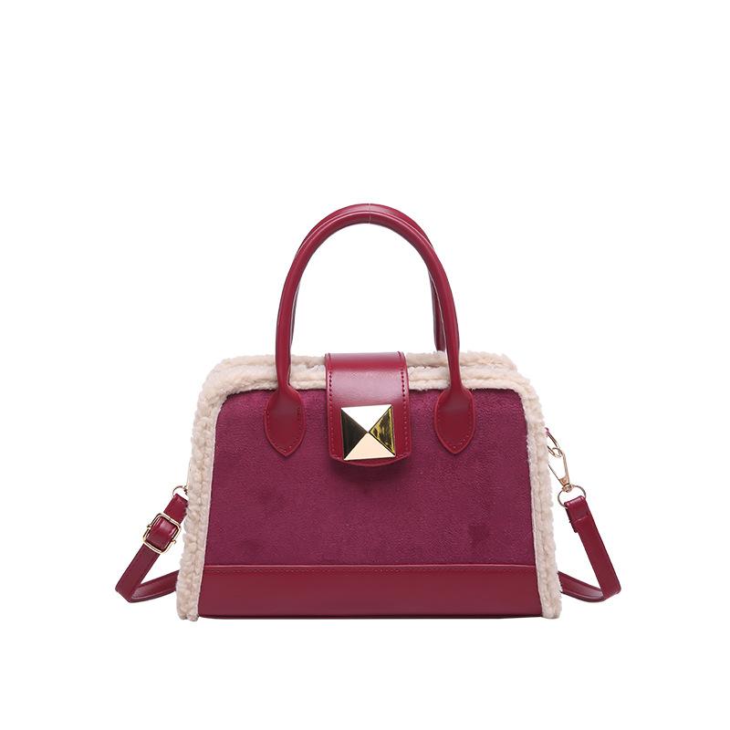 Autumn And Winter Fashion Splicing Small Square Bag Foreign Style Pu Women'S Bag Texture Versatile Commuter Messenger Bag Tide