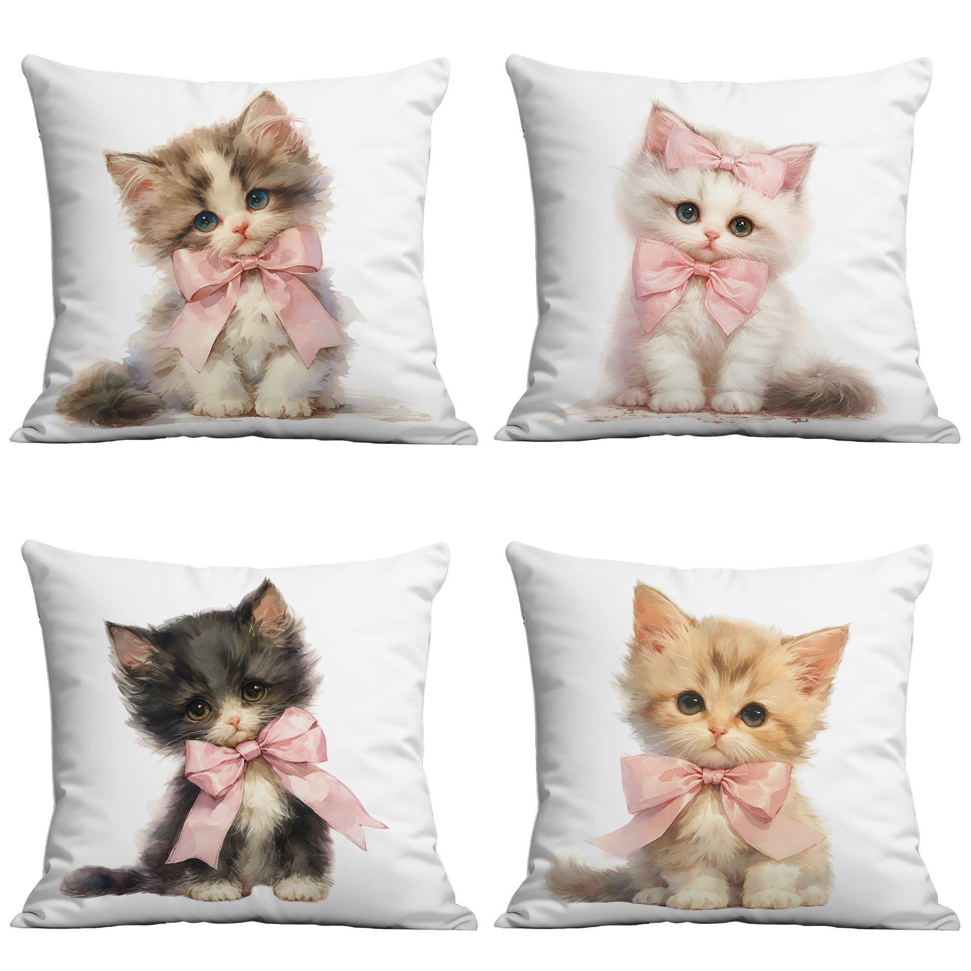 

Нова Мила М яка та Мила Наволочка для Подушки з Кошеням Домашня Вітальня Домашній Улюбленець Подушка-Подушка Наволочка Подарунок Наволочка 45 * 45Cm