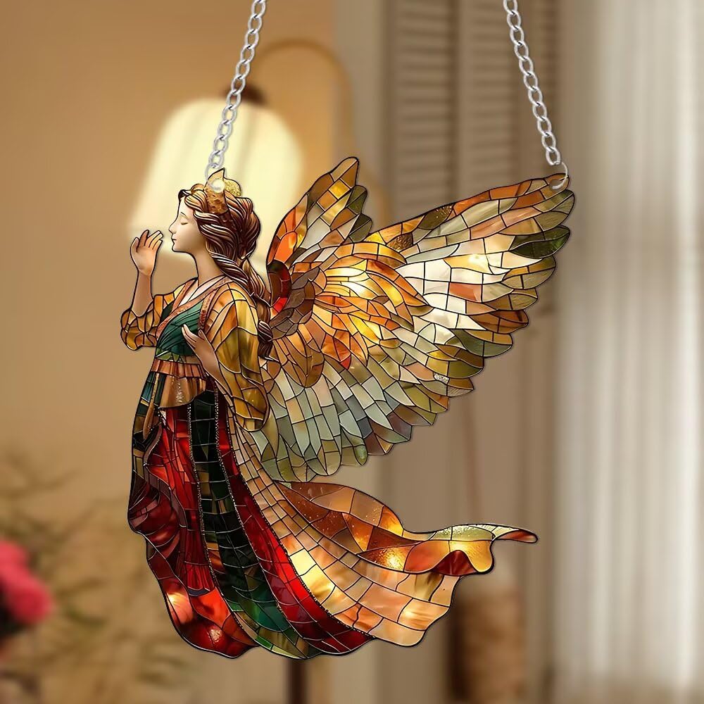 Monstera Plant Colorful Acrylic Hanging Ornament Suncatcher - Effect Glass Imitation Window Hanging Decor, Vivid Garden & Home Ornament, Ideal Gift