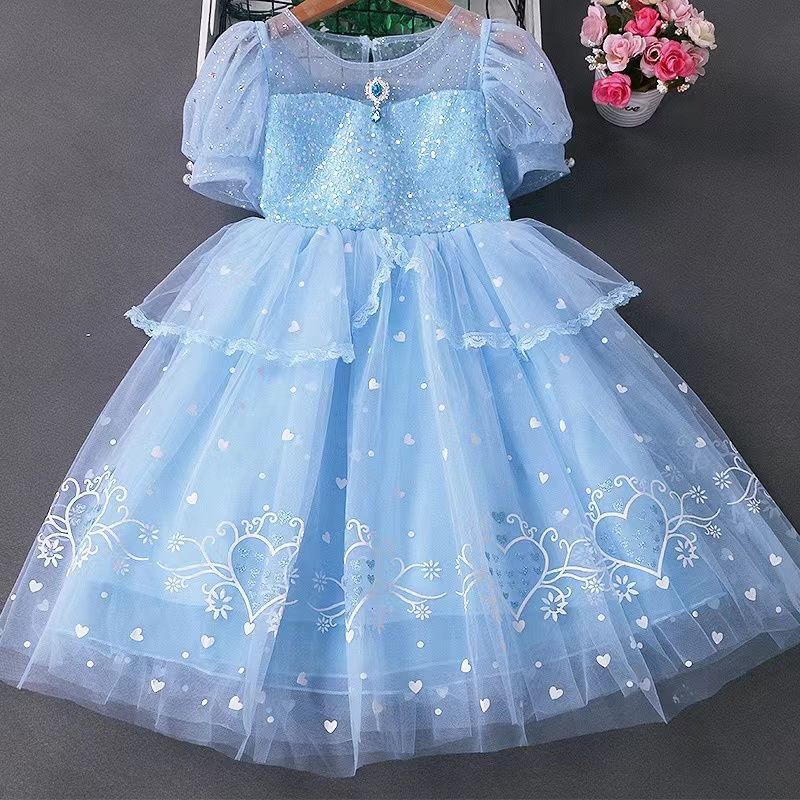 Summer Girls Princess Dress Kids Halloween Carnival Party Children Birthday