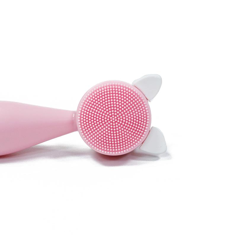 3D Podwójna Silikonowa Szczoteczka do Oczyszczania Twarzy Manualny Masaż Szczoteczka do Twarzy Miękkie Włosie Eksfoliator Dwustronna Szczoteczka do Mycia Twarzy