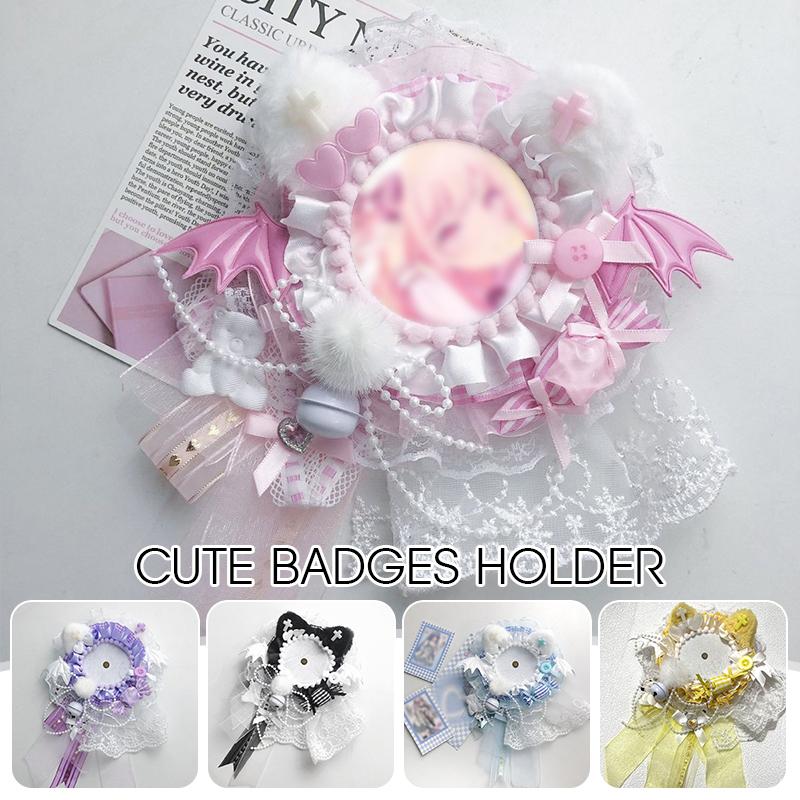 Charming 58mm Anime Game Badge Holder Ita Bags Ornament Baji Display Bracket Cute Collectible Decor Game Peripheral Accessory