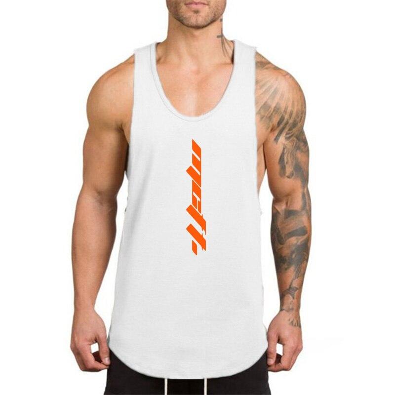 Muscleguys  Retro Elastic Cotton Loose Vest Sports Sweat-absorbing Tough Guy Bottoming Sleeveless Top