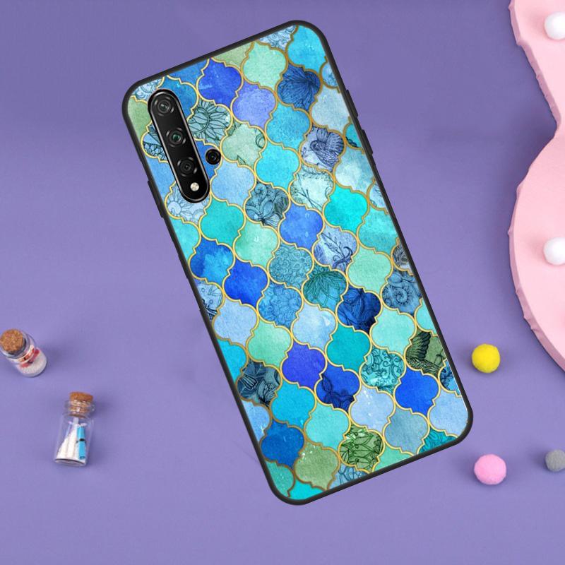 Moroccan Pattern For Huawei Nova 11i 12i 8i 7i 3i 9 10 SE Y60 Y61 Y70 Y72 Y73 Y90 Y91 P20 P30 P40 Lite Case