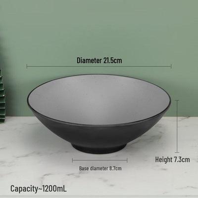 ZISIZ High-Temperature Melamine Noodle & Soup Bowl Set