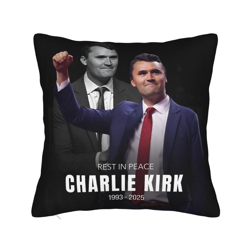 Charlie Kirk Miner Pillow Case Comfy Pillow Cover For Sofa Car Home Decor Funny Cushion Cover