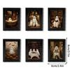 6 Stück Holz Halloween Fotorahmen Kühlschrankmagnete Aufkleber 3D Retro Geisterrahmen Kühlschrankmagnete Halloween Dekoration für Zuhause