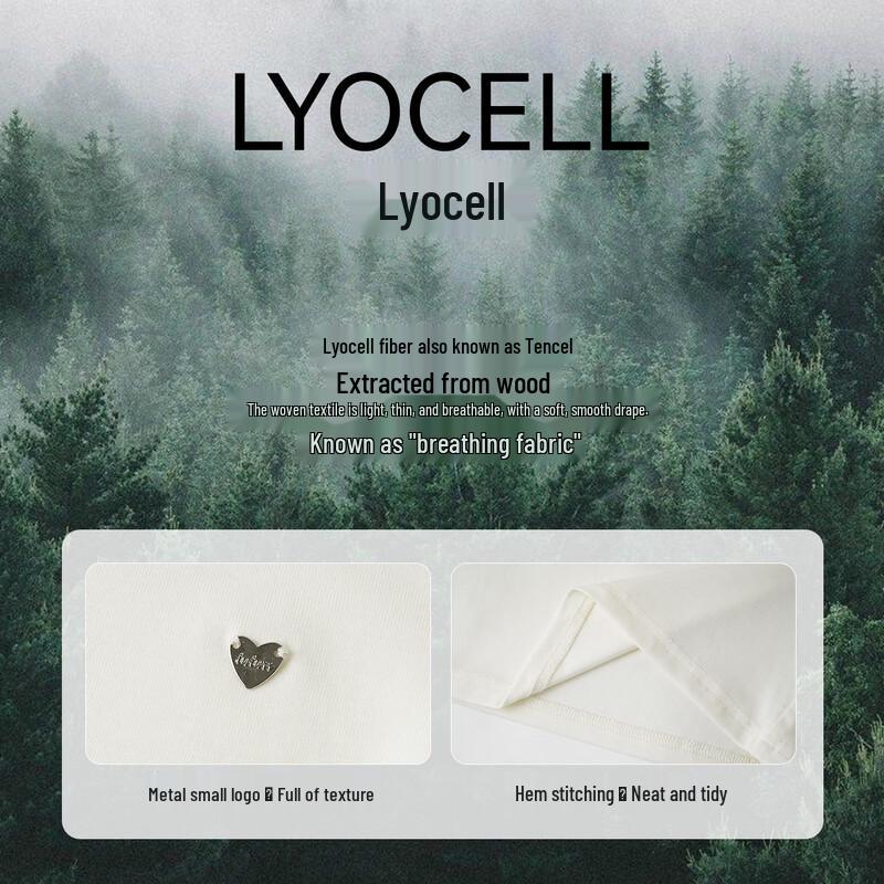 Kühlendes Lyocell-Kurzarm-T-Shirt für Mädchen