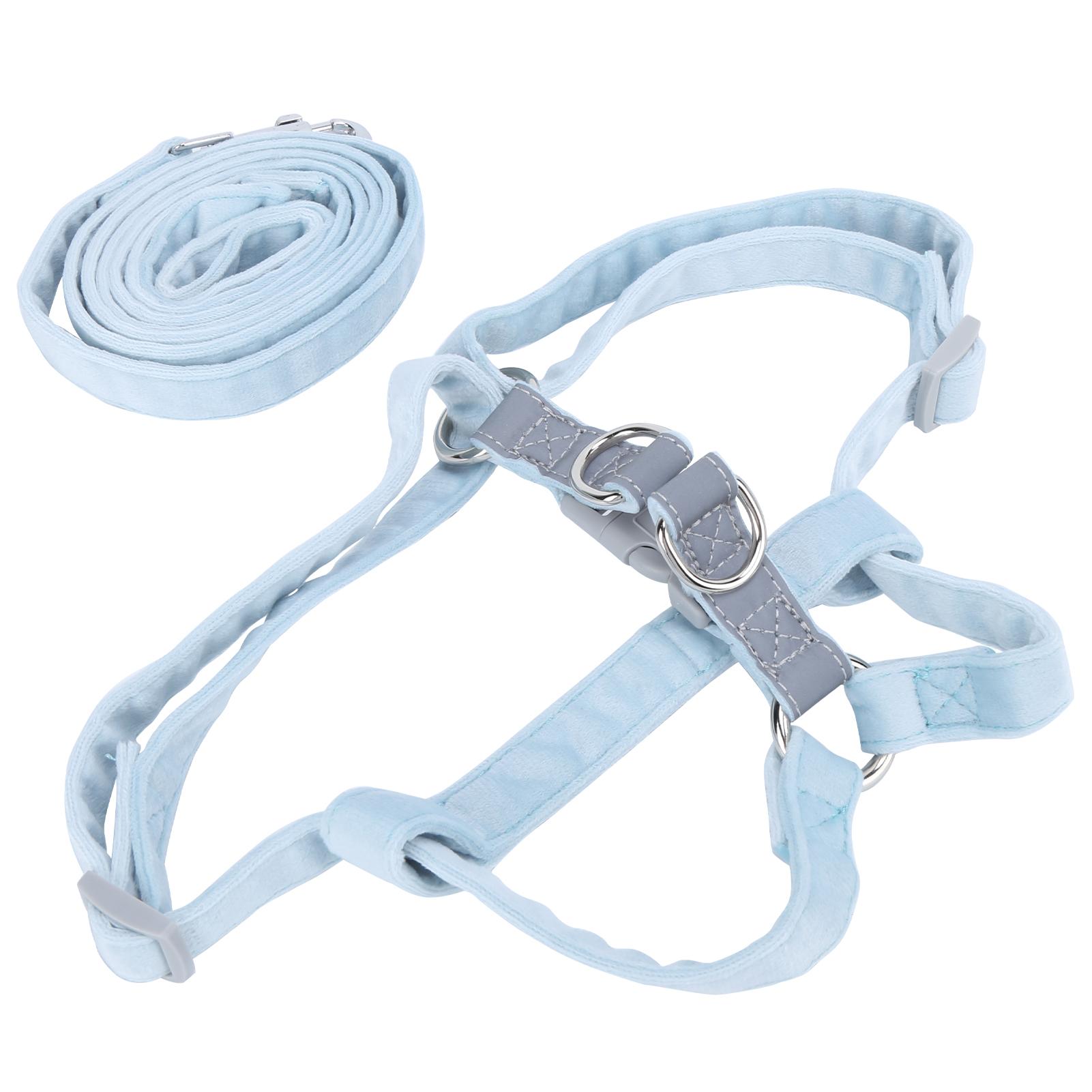 

Dog Safety Belt Reflective Adjustable Breathable Dog Outdoor Walking Strap for Small Medium Large DogsLight Blue S S світло-синій колір