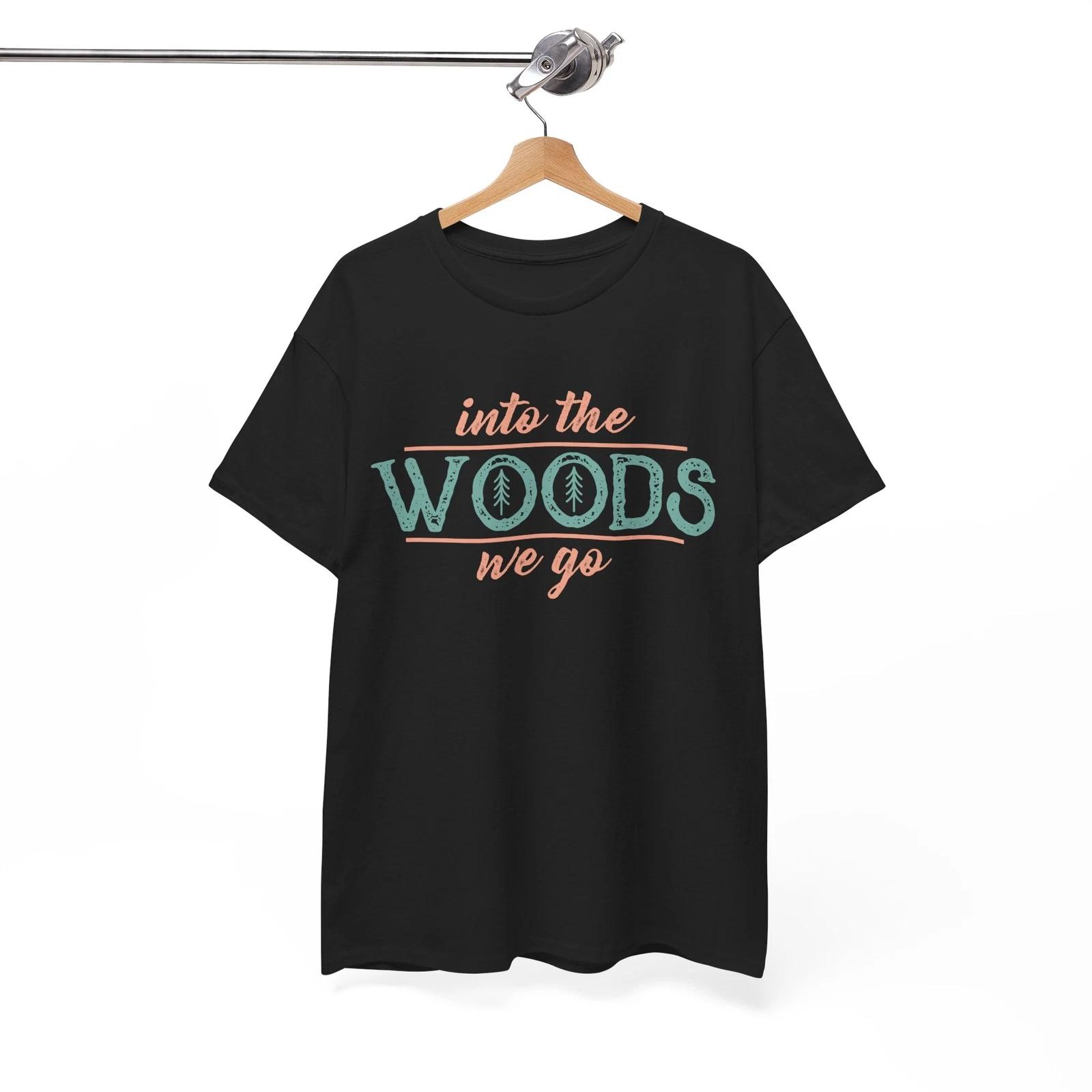 Outdoor Adventure T-Shirt | Mountain Hiking Tee | into the woods we go Shirt XL