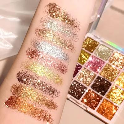 Paleta profesională de fard de pleoape cu sclipici Shimmer Diamond Makeup pentru Dance Performance Stage Makeup 16 culori