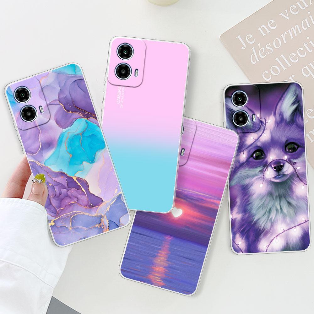 Pour Moto G34 5G XT2363-2 Étui Pour Moto G24 XT2423-1 Housse Anti-choc Transparente Silicone Souple Coque de Téléphone Pour Moto G04 Protection Fundas
