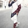 Men Star Gradient Print Round Neck Long Sleeve Top And Drawstring Jogger Pants Two Piece Casual Sport Outfit Set