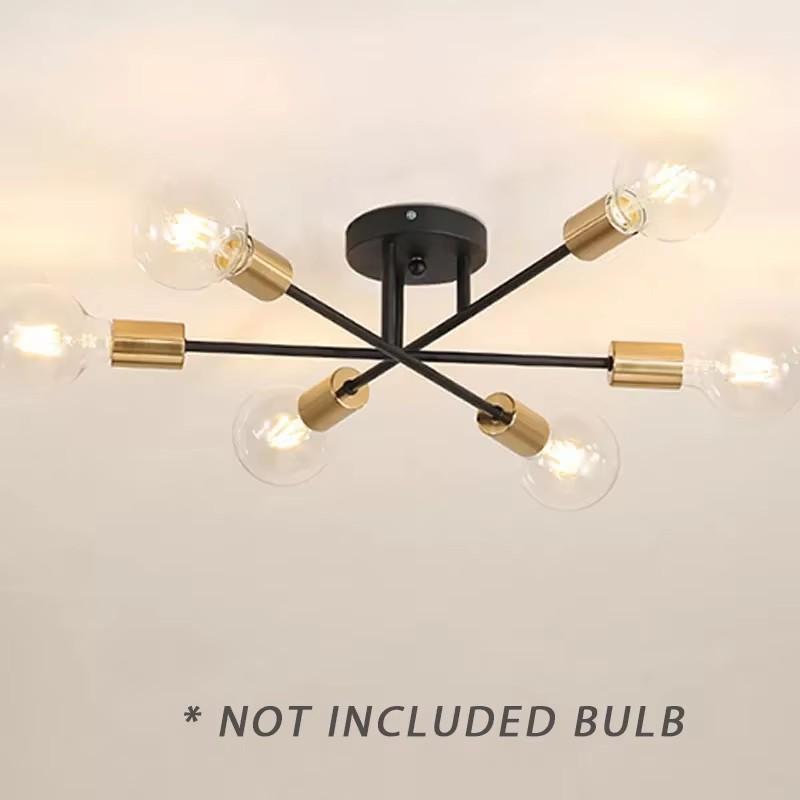

Modern Ceiling Chandelier E27 Nordic Minimalist Iron Pendant Lamps Home Living Room Decor Indoor Lighting Hanging Luminaire Without light bulb