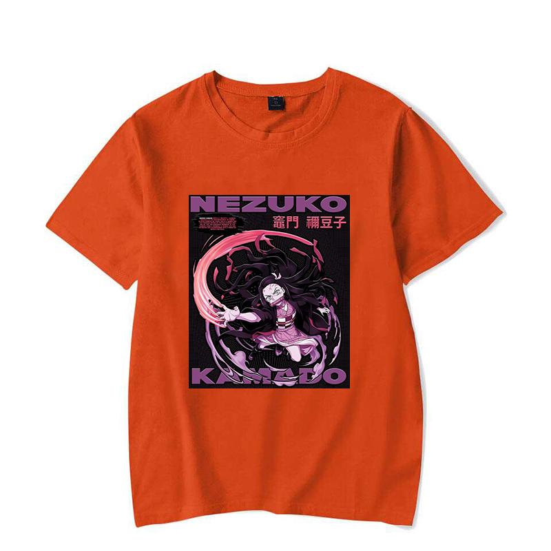 New Funny Anime T Shirt Unisex Short Sleeve O Neck Summer Casual Cute Kamado Nezuko Printing T-shirt Top Tee