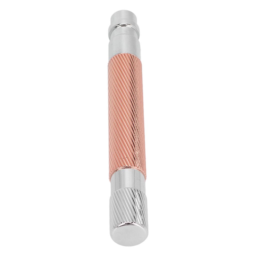 Safety Razor Handle Anti Slip Washable Reusable Metal Hand Shaver Handle for MenCopper