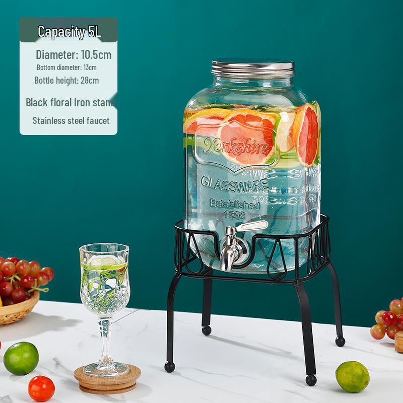 Cola Beverage Bucket with Faucet - Ideal for Lemon Juice, Fruit Tea, Cocktails, and Cold Water