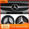 CFB1 AMG W220 For Benz New 1X·3D ABS Car Front Grille Badge Cover Star Logo Grid Hollowed-out Label for Mercedes Benz W166 X205 GLS35