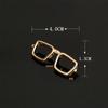 Retro Suit Accessories Sunglasses Shape Enamel Pins Shirt Brooch Collar Pins Badge Glasses Brooch