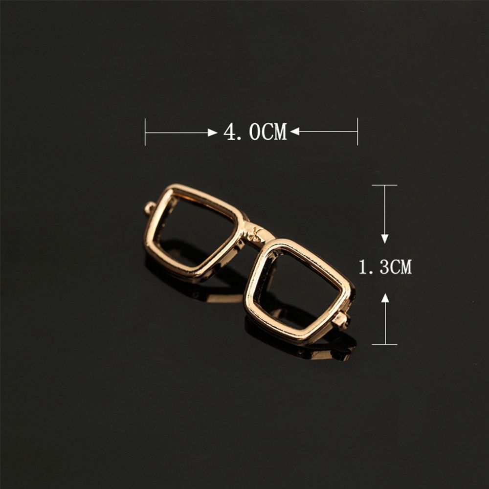 Retro Suit Accessories Sunglasses Shape Enamel Pins Shirt Brooch Collar Pins Badge Glasses Brooch