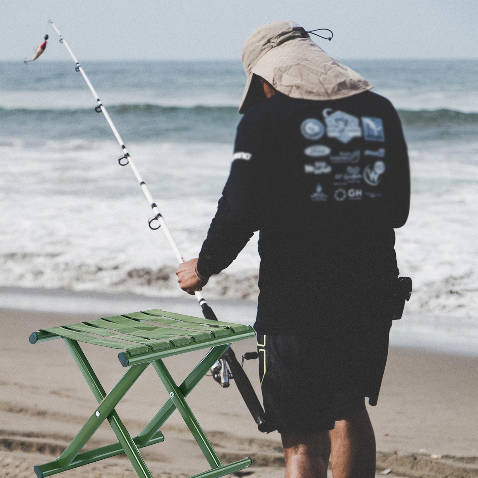 

Портативный складной стул Легкое туристическое кресло Наружное сиденье для активного отдыха Бег Туризм Рыбалка Барбекю Сад Садовый Пляж Железный Зеленый Складной 130 кг