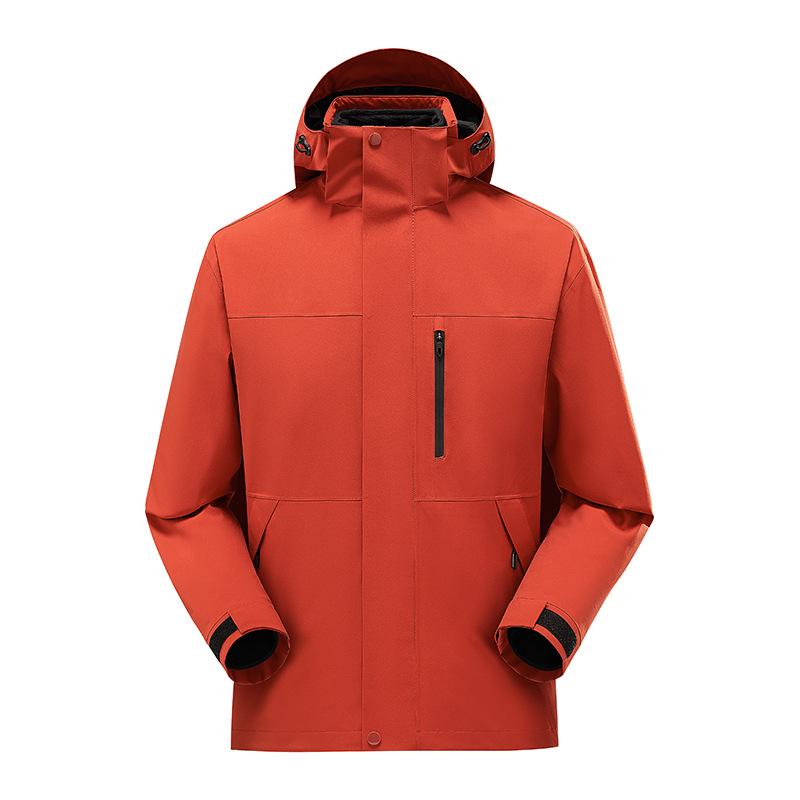 Men's & Women's Three-in-One Hooded Outdoor Jacket - Autumn/Winter Color Block Coat