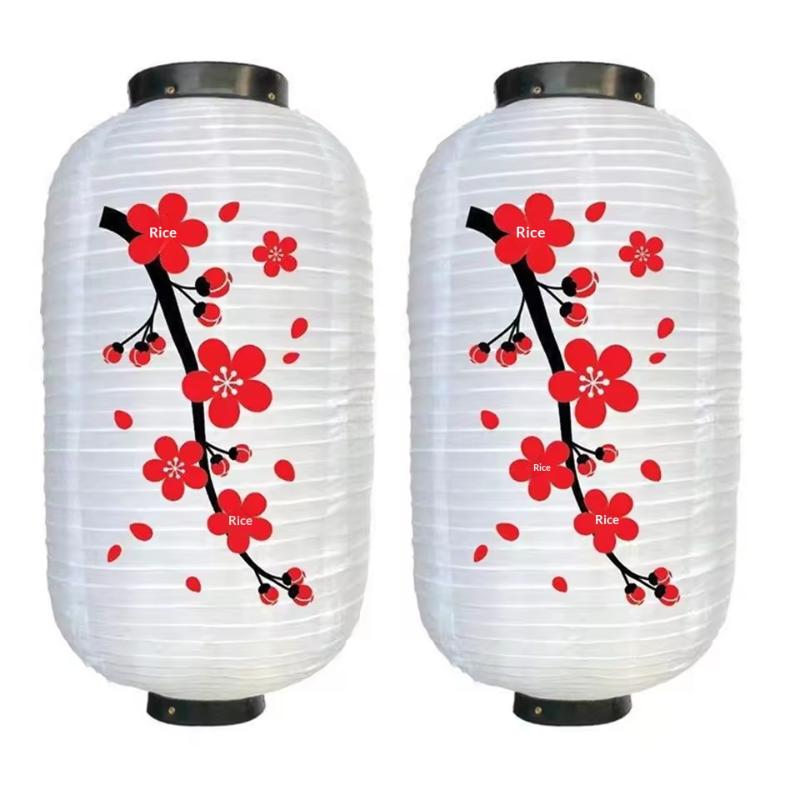 10 Inch Chinese/Japanese Long Shaped Cloth DIY Red Restaurant Lantern Lantern Lamp For Home Party Hanging Lampion Decoration