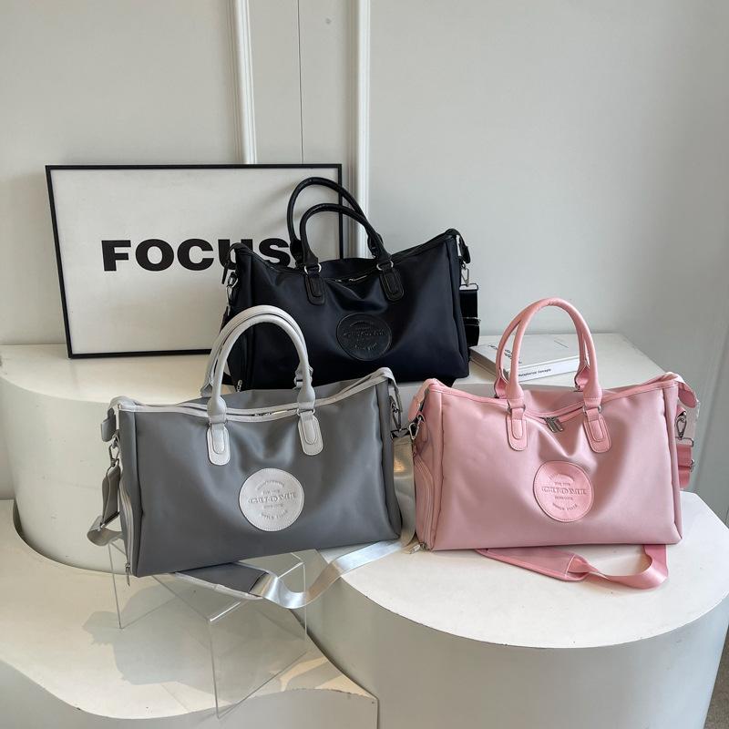 Large capacity handbag travel bag solid color unisex outdoor travel backpack minimalist sports dry wet separation gym bag