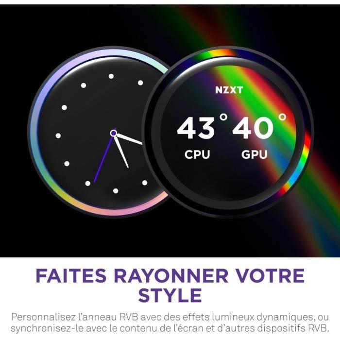 Watercooling - NZXT - RL-KN24E-B2 - Kraken Elite 240 - Écran 2.72" et anneau RGB personnalisable - Noir