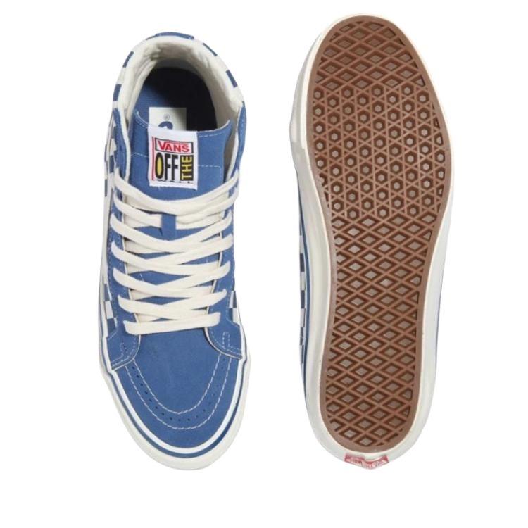 Vans Sk8 Tartós Könnyű Magasszárú Vászoncipő Uniszex Sportcipő Kék Fehér VN000CTBMBL